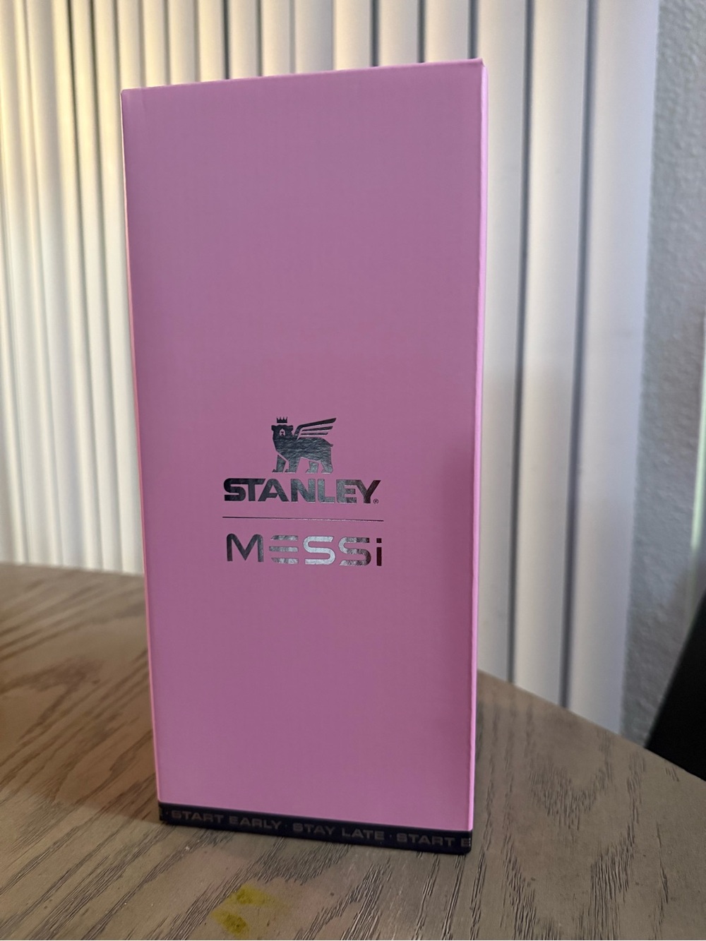 Stanley Pink Messi Collaboration Box with Silver Logo